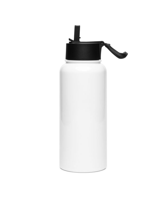 Stainless steel water bottle with a straw lid (Your design)